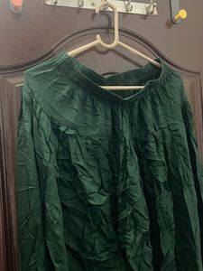 Emerald Green Flowy Ethnic Suit