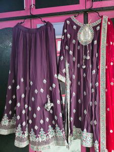 heavy kundan work pallazo suit set