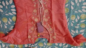 Embroidered Kurta with Tassels