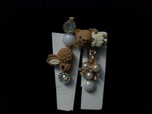 Cute teddy / rabbit Hair / korean Clips pack of 2