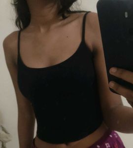Classic Black Spaghetti Strap Cami Top