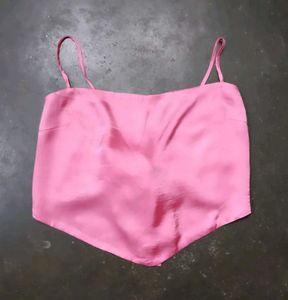Pink satin Camisole Top