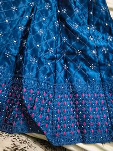 Elegant Royal Blue Embellished Blouse
