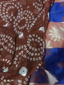 Brown Bandhani suit