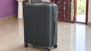 Durable Grey Travel Suitcase