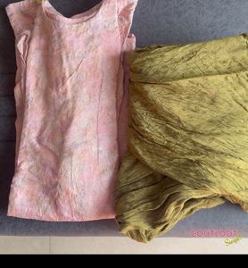 Pink Embroidered kurta Set