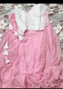 Pink Polka Dot Lehenga Set