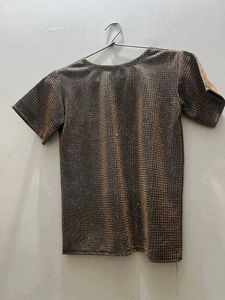Sparkly Short Sleeve Top