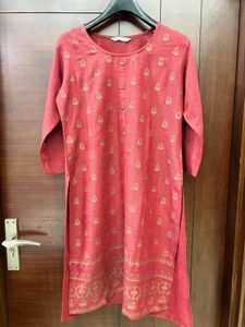 Elegant Red Printed Kurta.