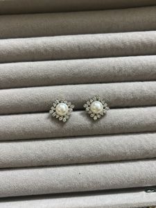 Elegant Pearl &amp; Crystal Stud Earrings