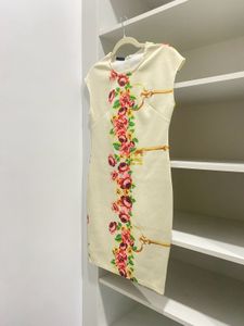 Pista Beige Embroidered Dress