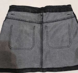 Blue Haven Black Denim Cargo Skirt