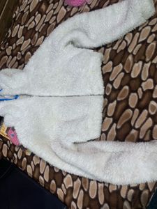 Crop White Hoodie