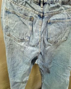 Acid Wash Wide Leg Jeans