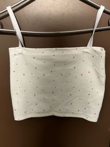 Cute Heart Print Crop Top