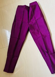 Vibrant Purple Silk Pants