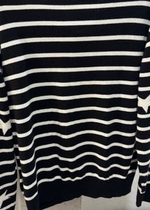 Black &amp; White Star Knit Sweater