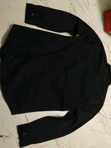 Black Long Sleeve Shirt with Pink Graphic Pocket