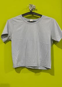 Blue Cropped T-Shirt
