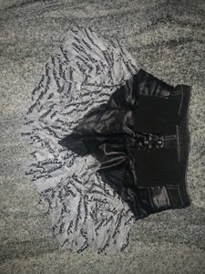 Edgy Faux Leather Mini skirt