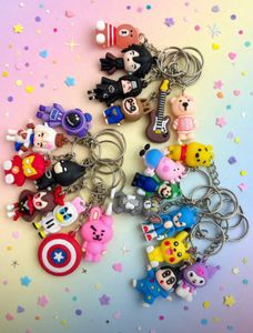 🧸✨ ASSORTED POP-CULTURE 3D SILICONE KEYCHAINS 24