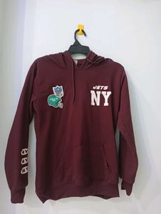 NY Jets Burgundy Hoodie