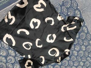 Cute Black printed night suit set