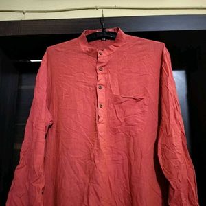 Men's Orange Kurta
