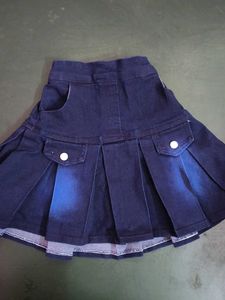 Cute Floral Top &amp; Denim Skirt Set