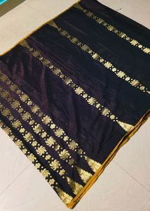 Copy brown colour Banarasi Silk full Zari Saree