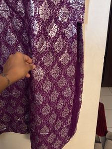 Elegant Purple Embellished Kurta Set