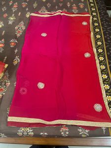 rose pink saree