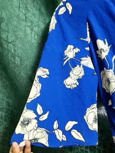 Vibrant Blue Wrap Dress from UK Designer Brand