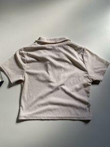 Crop white tee
