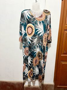 Length-43,,Boho Floral Print Maxi Dress