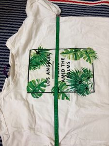 White Palm Print T-Shirt