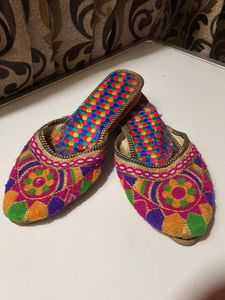 Colorful Embroidered Mojari Shoes