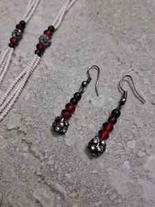 Elegant Beaded Necklace &amp; Earring Set