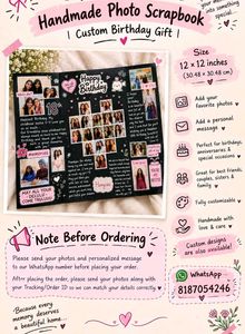 Personalized Handmade Photo Scrapbook