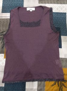 Stylish Sleeveless Top with Crochet Detail