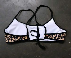 Leopard Print Bikini Top