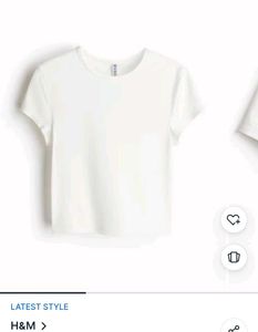 White H&M Fitted Top