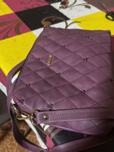 Quilted Purple Handbag Once used