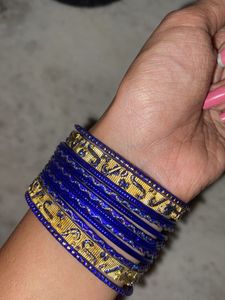 Blue &amp; Gold Bangle Set