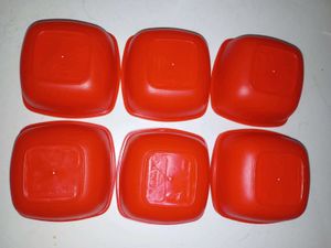 Orange Square Bowl Set Of 6