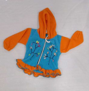 Baby Girls Orange &amp; Blue Tracksuit