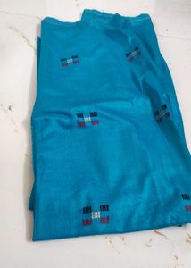 Turquoise Embroidery shawl