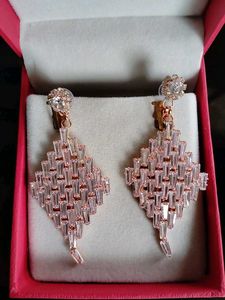 Elegant Rose Gold Crystal Earrings-  offer limited
