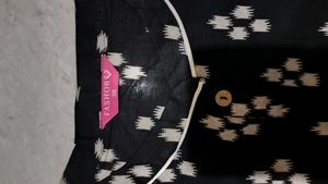 Black Printed Night Suit