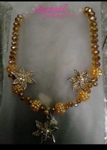 Sparkling Flower Necklace Set